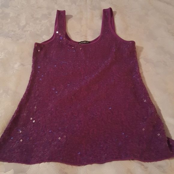 Purple Sequences Tank Top - Picture 2 of 5